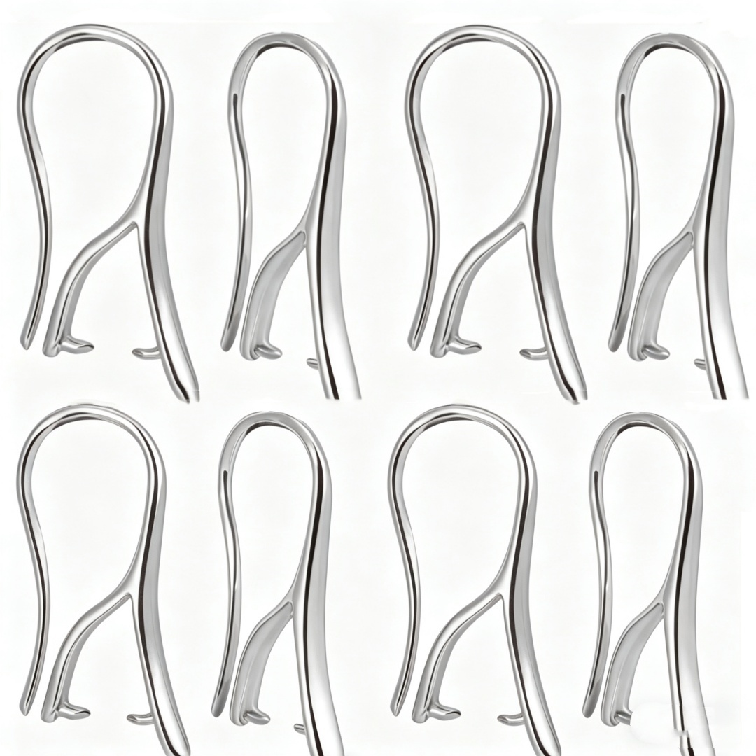 Jewelry Making Earrings - 10/30 stuks wit met knijpbeugels verguld