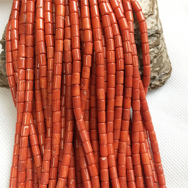 Crimp Bead Tube - Zeldzame 4*6MM Ronde Buis Oranje Rood