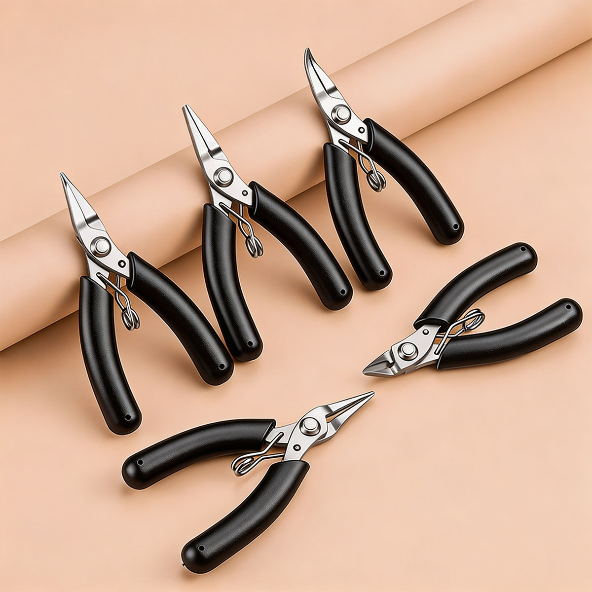 Jewelry Making Pliers Set - Mini-naaldneus tangen van roestvrij staal, gebogen