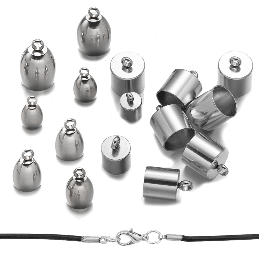 Crimp Bead Tube - 20 stuks buis eindkappen roestvrij stalen