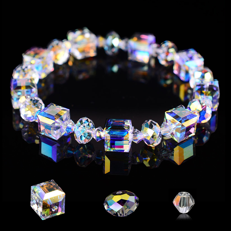 Jewelry Making Glasses - 180-250PCS 4/6/8/10MM AB Kleur Kristal Kralen
