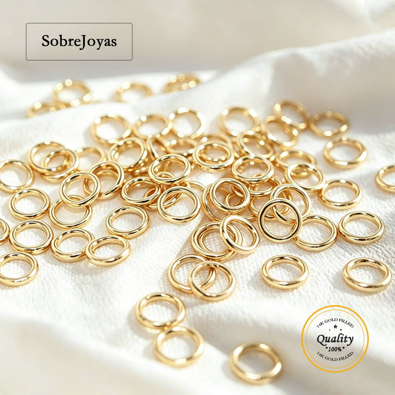 Jewelry Making Closed Jump Rings - 14K goudgevulde gesloten springringen, gesoldeerde splitringen
