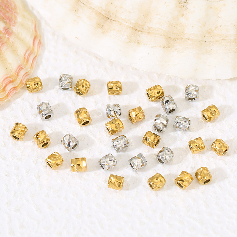 Crimp Bead Tube - 20st roestvrij staal PVD 18K vergulde