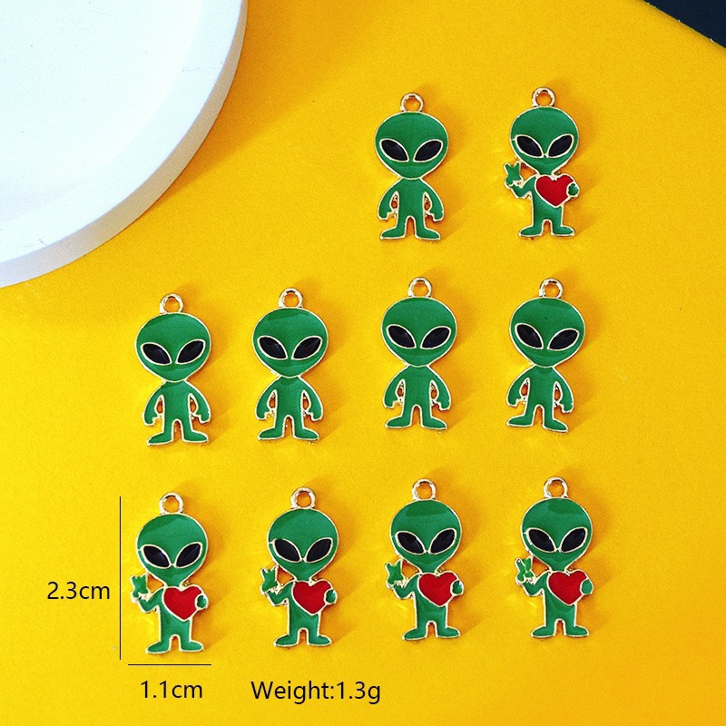 Jewelry Making Earrings - 10 stuks eenvoudige alien-legering druppelolie hanger