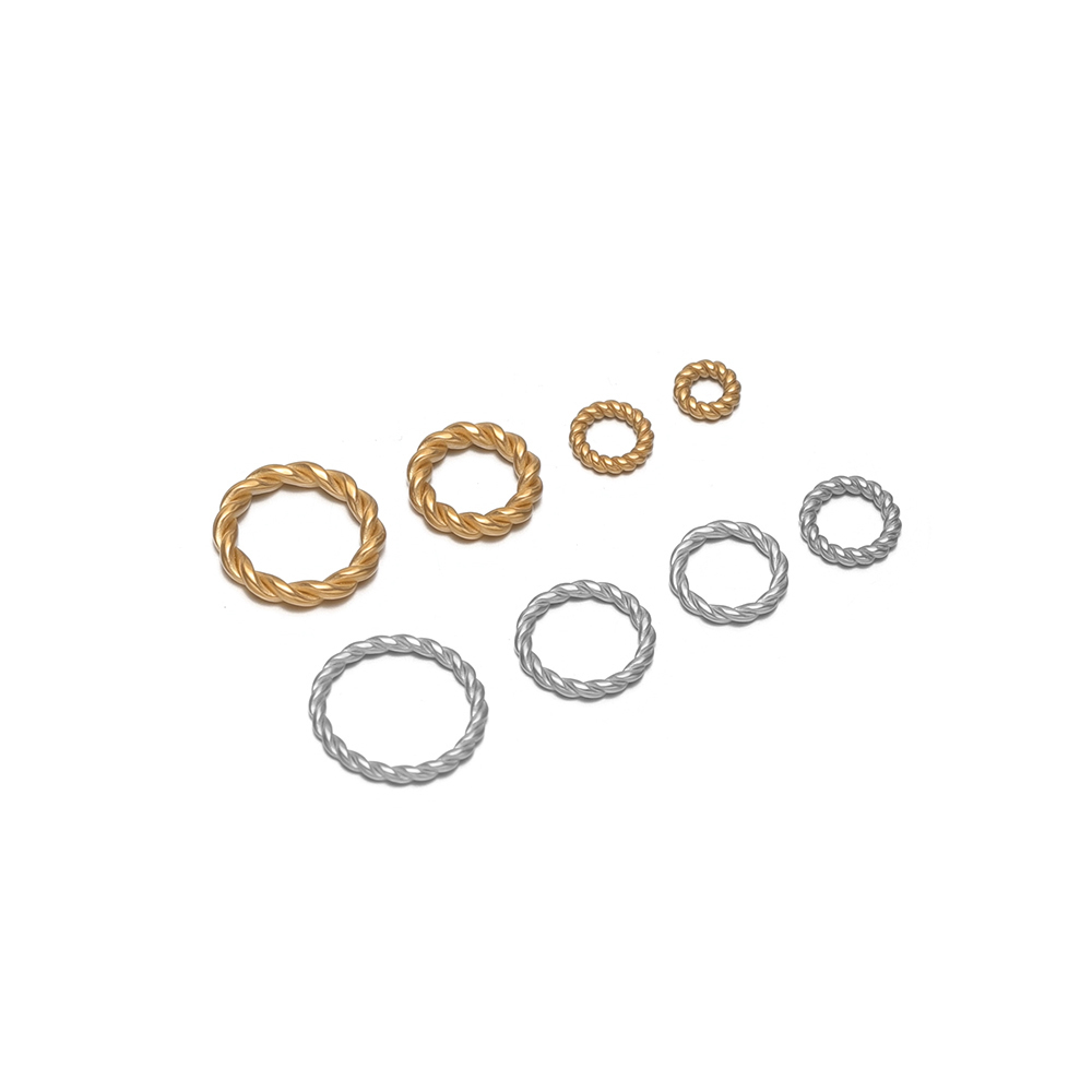 Jewelry Making Closed Jump Rings - 20-50 stuks 18K gouden roestvrijstalen gedraaide