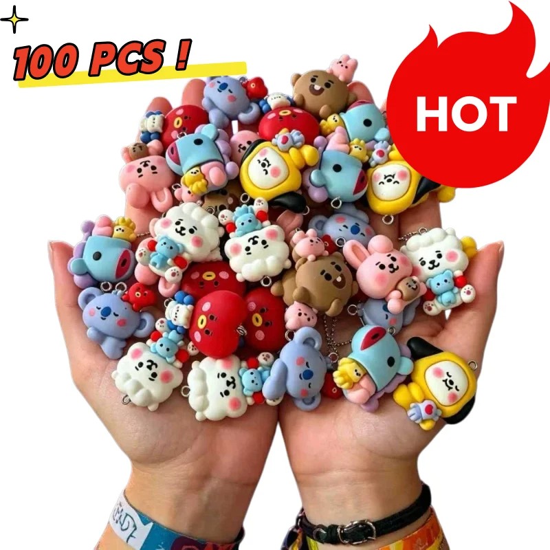 Jewelry Making Earrings - 7 stks BT21 Hars Cartoon Charm