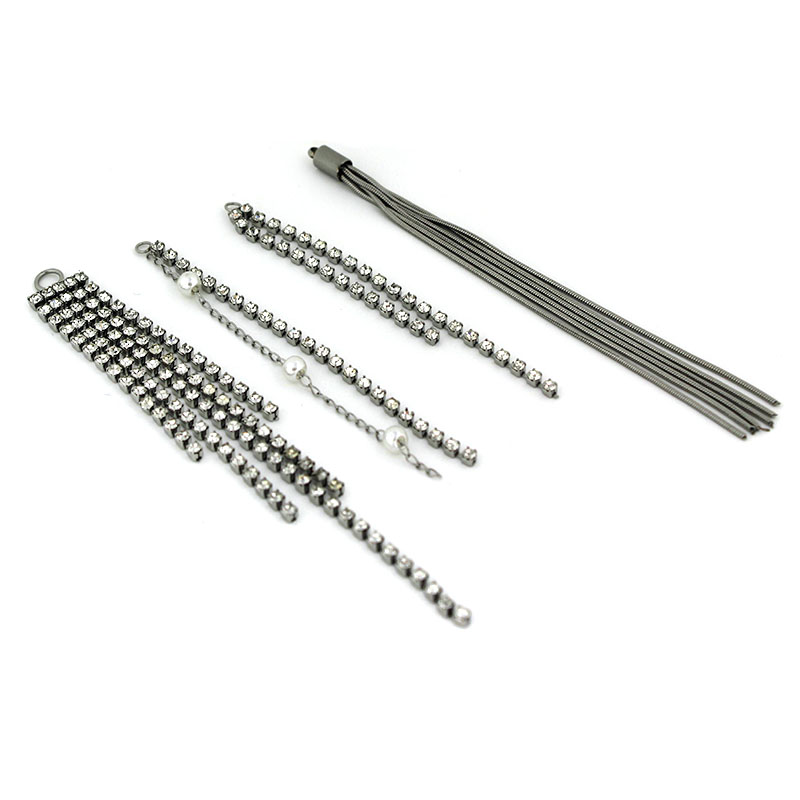 Jewelry Making Materials Wholesale - 2 stuks roestvrijstalen strass ketting kwast