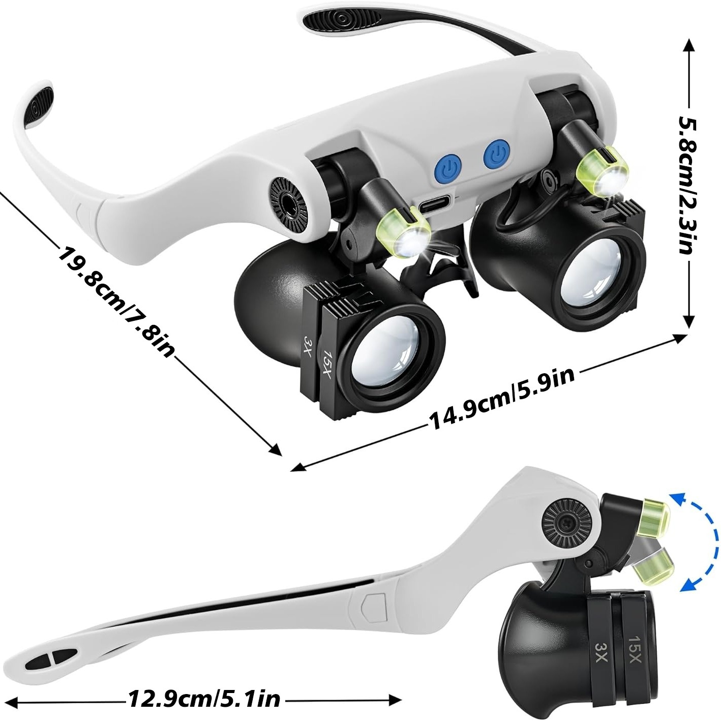 Op het hoofd te dragen LED-ver - Jewelry Making Glasses recensie en prijs