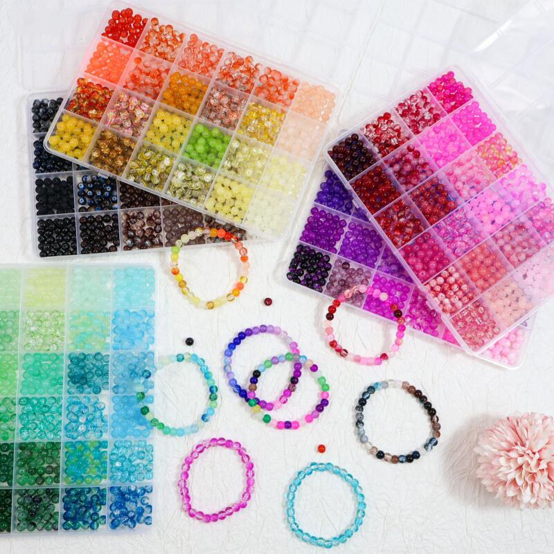 Glazen kralen 24 kleuren 6mm a - Jewelry Making Tool Kit recensie en prijs