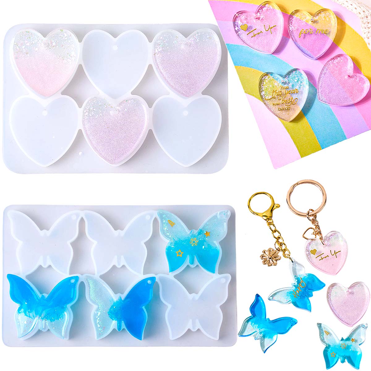 Zes-gaats siliconen mal met ga - Jewelry Making Mold recensie en prijs