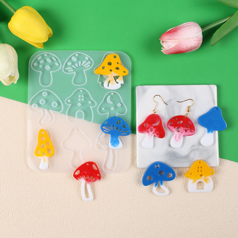 Multi-stijl paddestoelen oorbe - Jewelry Making Mold recensie en prijs
