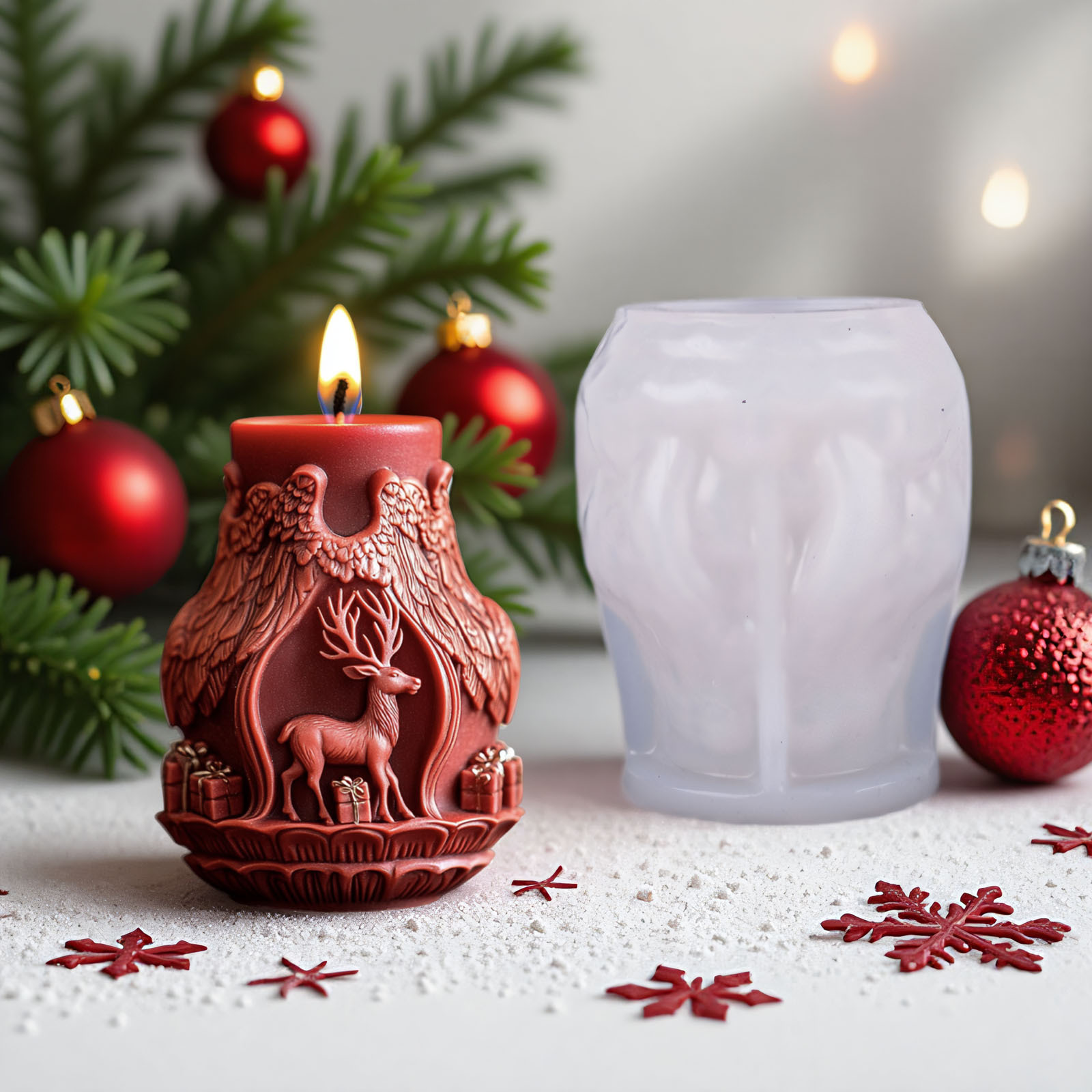 Kerstman- en rendierkaarsenmaa - Jewelry Making Mold recensie en prijs