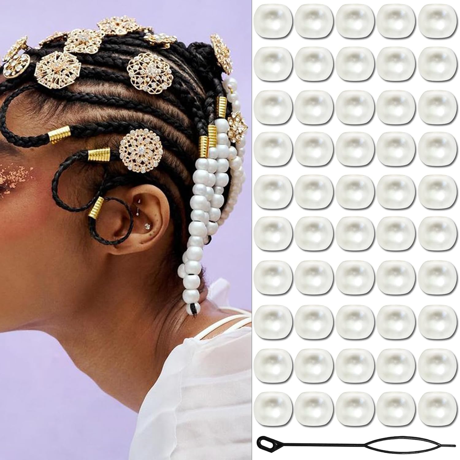 50 STKS Haarkralen voor Vlecht - Crimp Bead Tube recensie en prijs