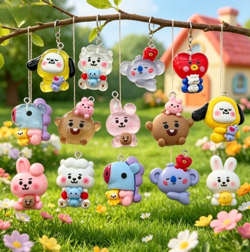 7 stks BT21 Hars Cartoon Charm - Jewelry Making Earrings recensie en prijs