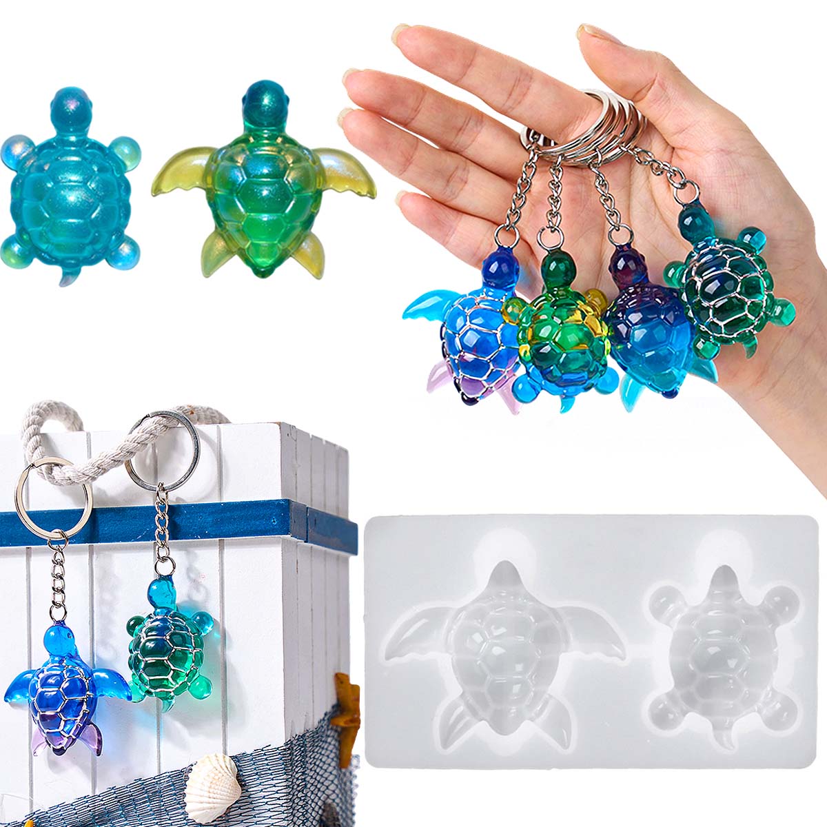 3D zeeschildpad sleutelhanger  - Jewelry Making Mold recensie en prijs