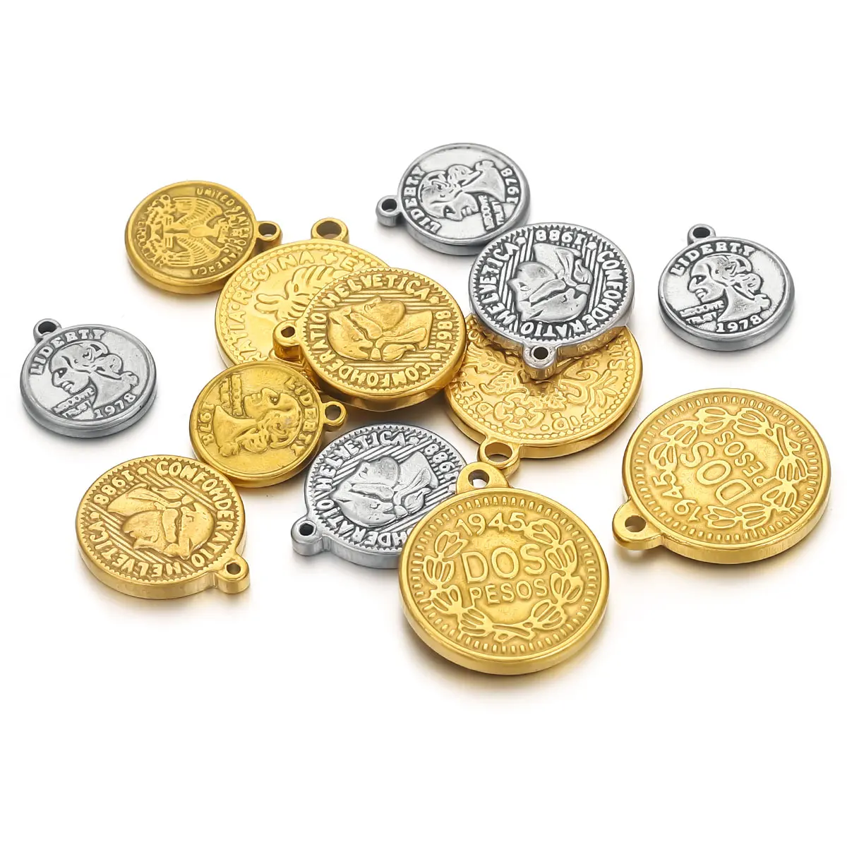 5 STKS Rvs Medaille Munt Hange - Jewelry Making Materials Wholesale recensie en prijs