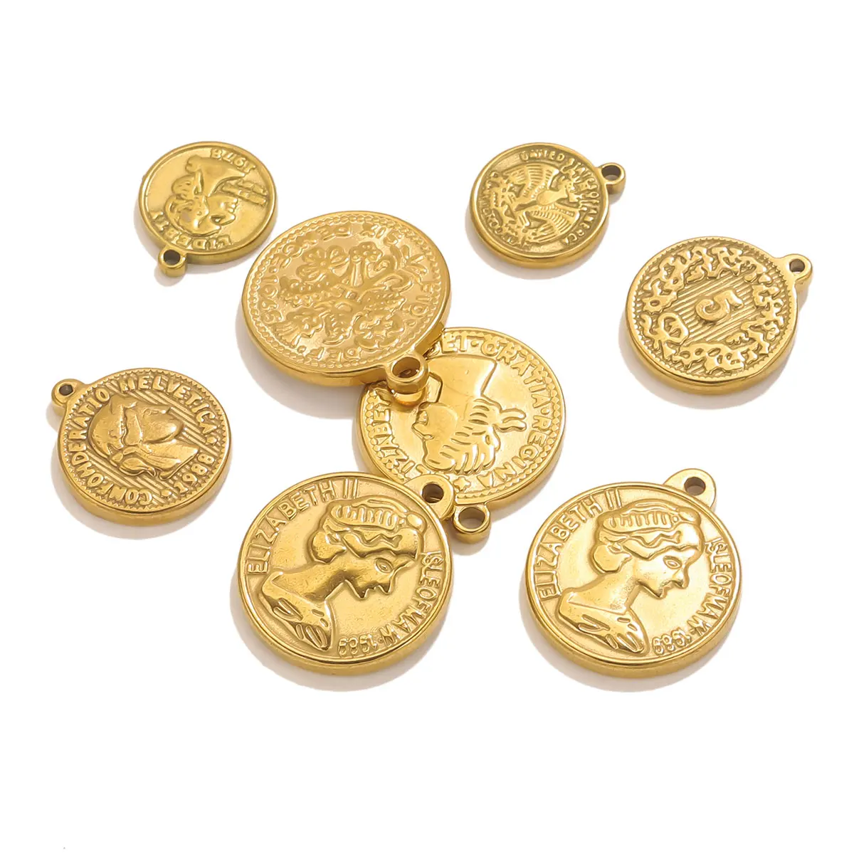 5 STKS Rvs Medaille Munt Hange - Jewelry Making Materials Wholesale recensie en prijs