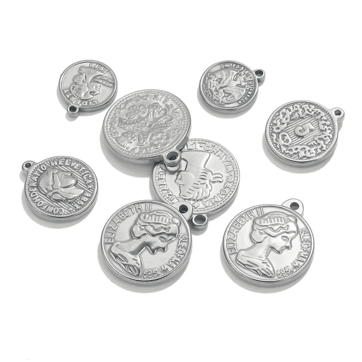 5 STKS Rvs Medaille Munt Hange - Jewelry Making Materials Wholesale recensie en prijs